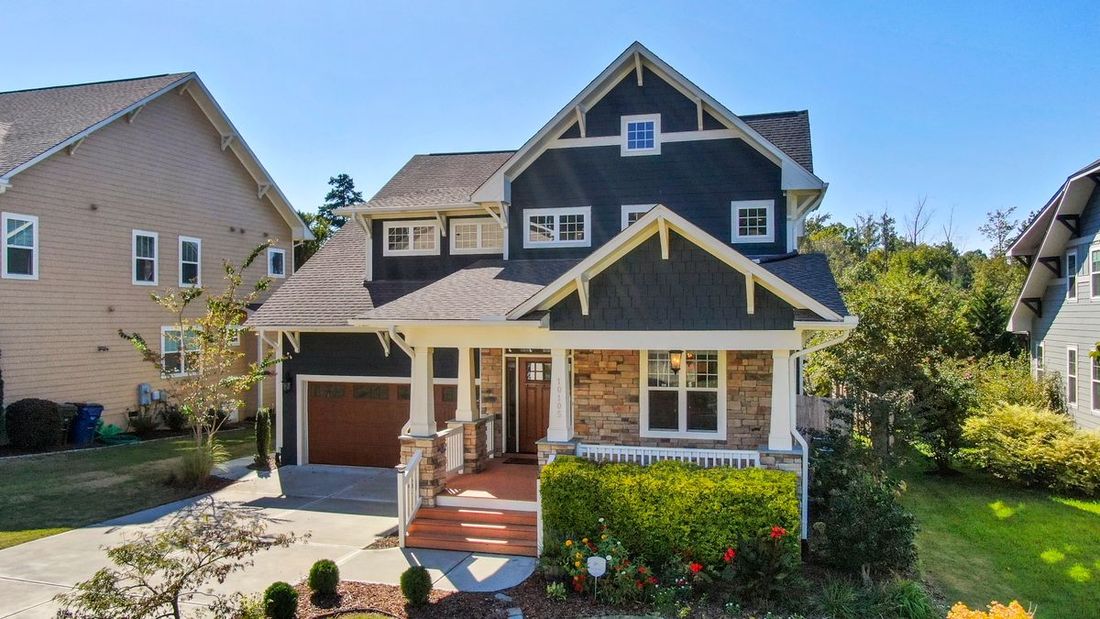 Craftsman home hosting an open house